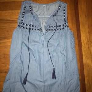 Brand New Cute embroidered peasant top